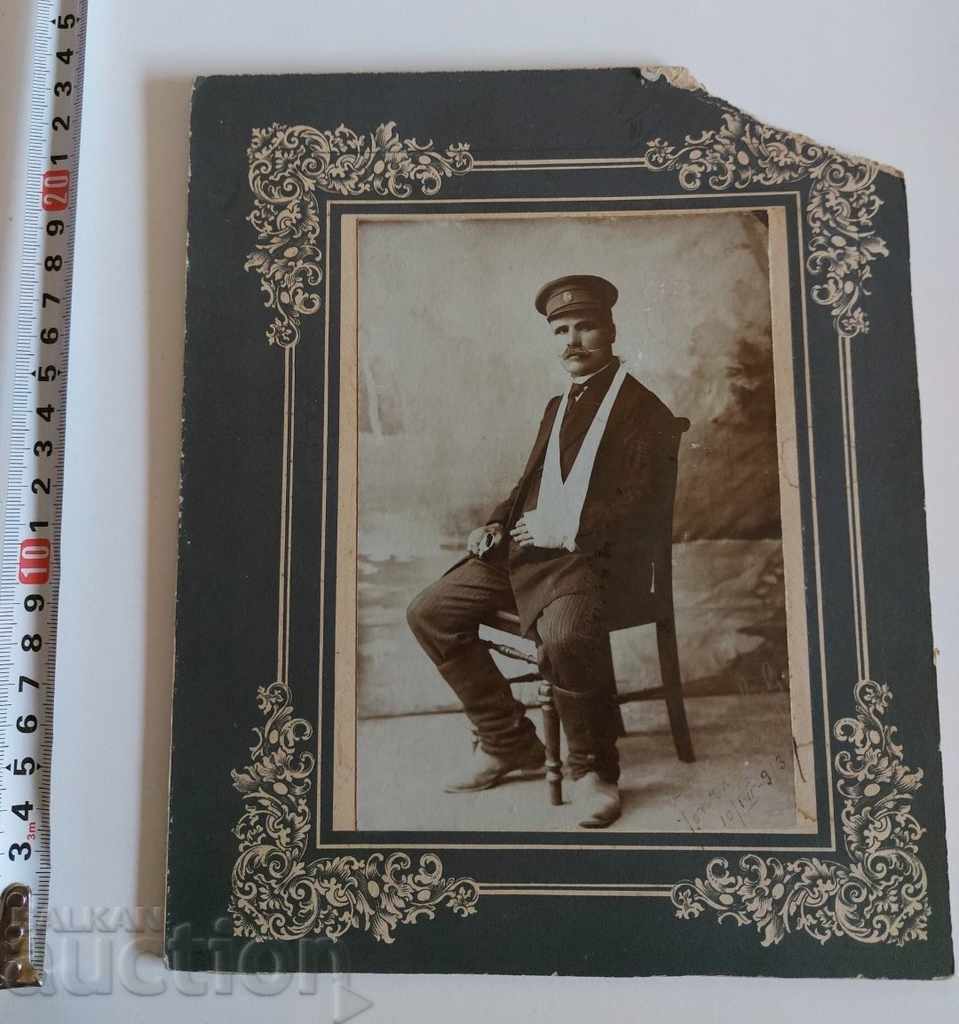 Livrarea 1913 FOTOGRAFIE PE CARTON CU INSCRIPȚIE, HOARDELE LUI ENVER BEY PAȘA