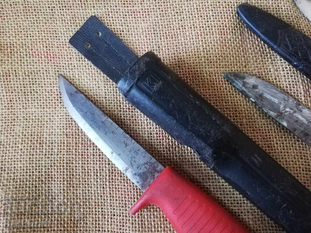 Lot 3 bucăți Cuțite vechi, Cuțit MORA, MORA, Made in Sweden, teacă cu preț € 35.90 | 70.21 BGN