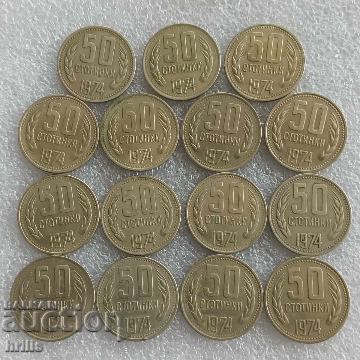 50 STOTINKI 1974 - 15 BUCĂȚI 50 STOTINKI 1974 - 15 BUCĂȚI