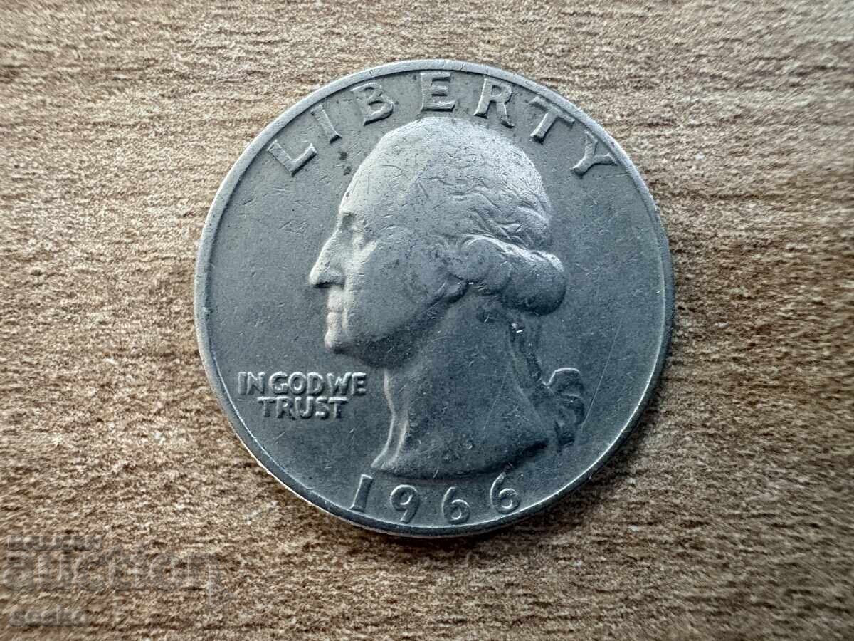 SUA - 1/4 dolar (1966) cu preț € 0.40 | 0.78 BGN SUA - 1/4 dolar (1966) cu preț € 0.40 | 0.78 BGN