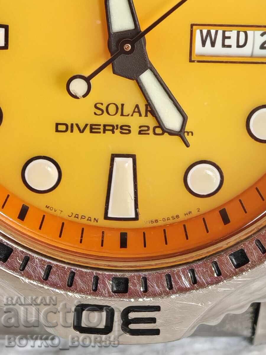 Εξαιρετικά σπάνιο μοντέλο SEIKO SOLAR DIVER'S V158 OAEO - 6