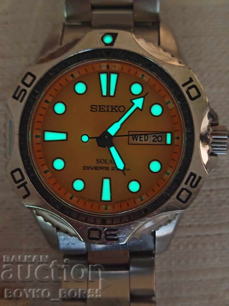 Εξαιρετικά σπάνιο μοντέλο SEIKO SOLAR DIVER'S V158 OAEO - 7