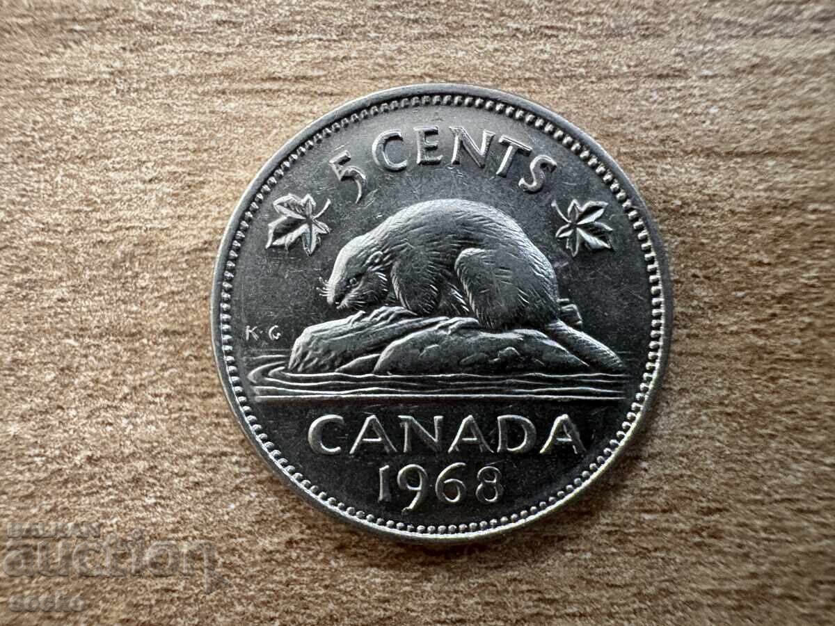 Canada - 5 cenți (1968) Canada - 5 cenți (1968)