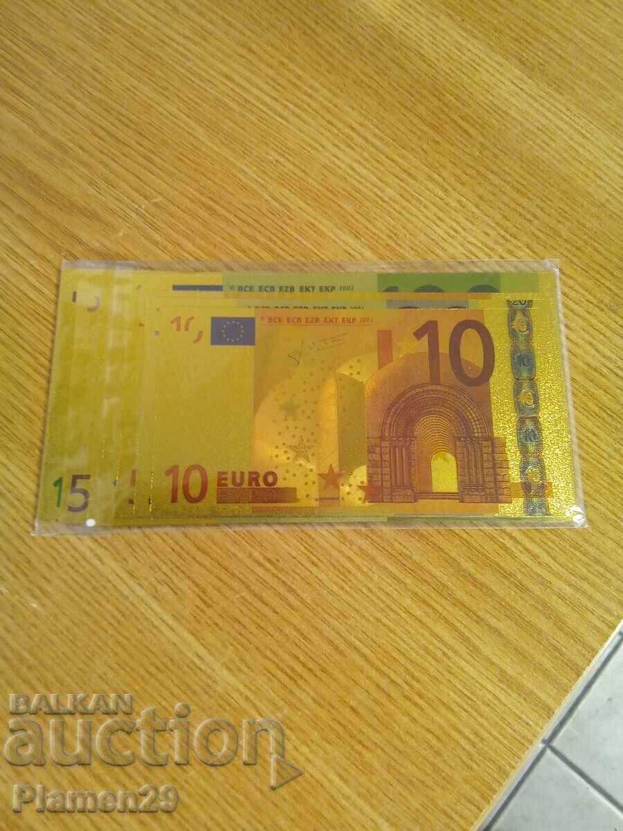 Πωλούνται χρυσά χαρτονομίσματα ευρώ ατύπωτα
