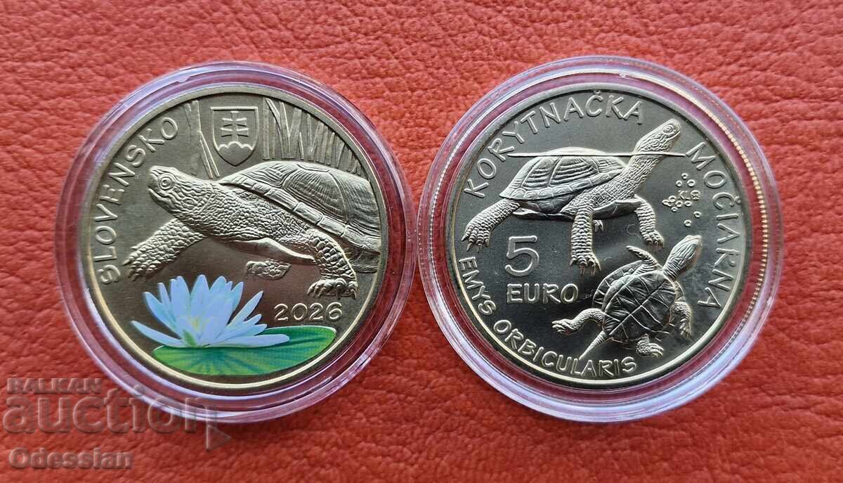 Slovacia • 5 euro • Țestoasă de baltă • 2026 • UNC
