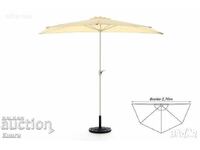 Terrace and balcony umbrella, half umbrella, sunshade - new