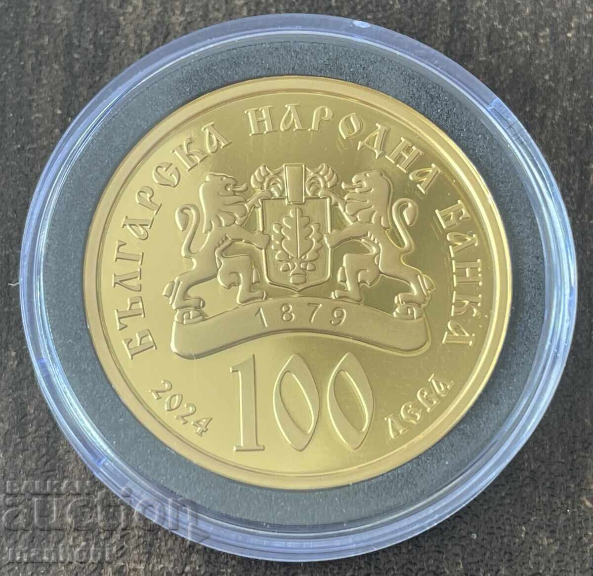Licitație Bulgaria 100 leva aur Sfânta Fecioară Mărul de Aur 2024
