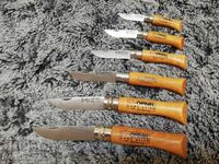 Lot of 6 knives, Opinel knife, OPINEL-FRANCE VIROBLOC BREVETE