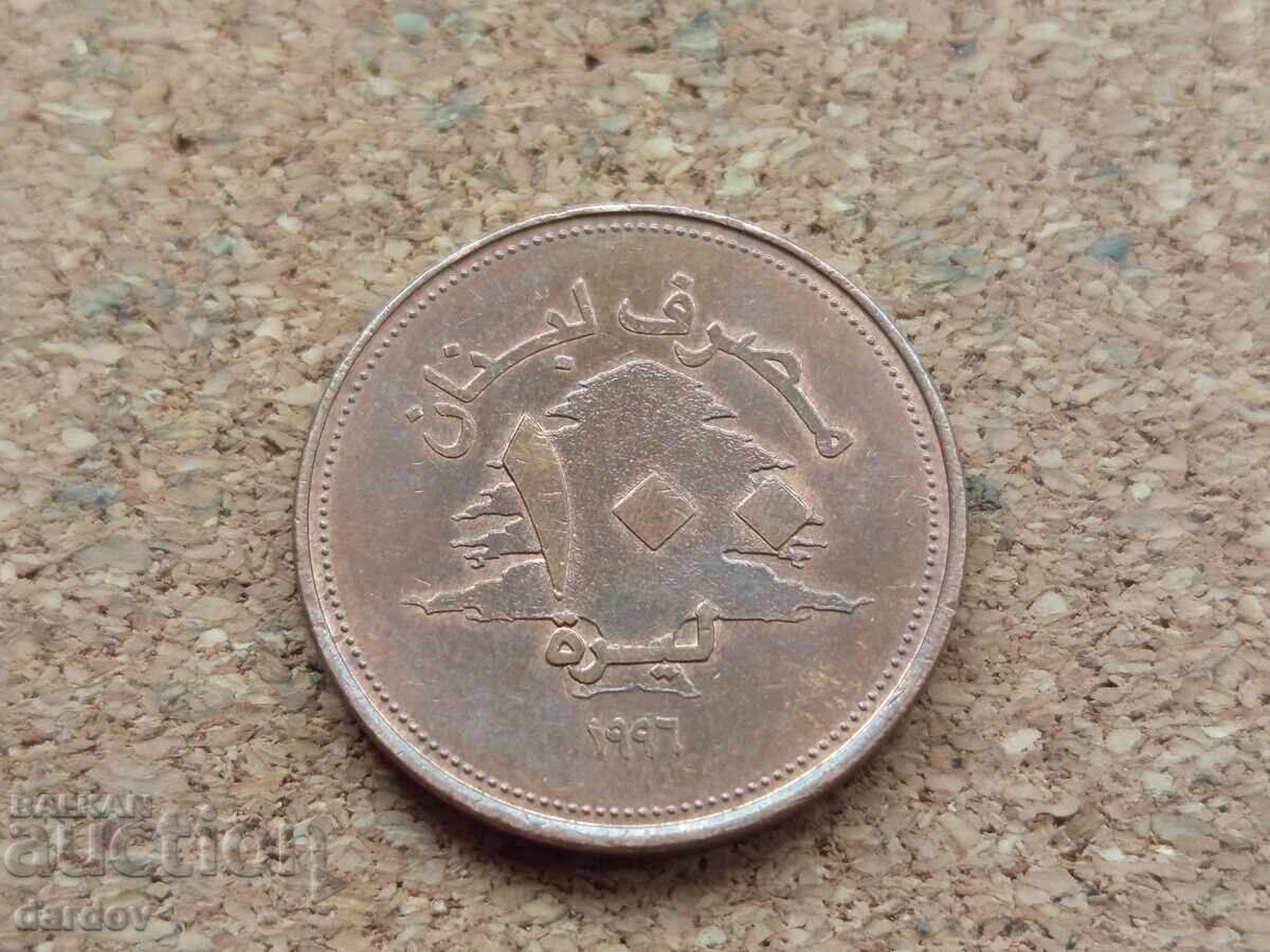 Liban 100 livre, 1996 cu preț € 1.00 | 1.96 BGN