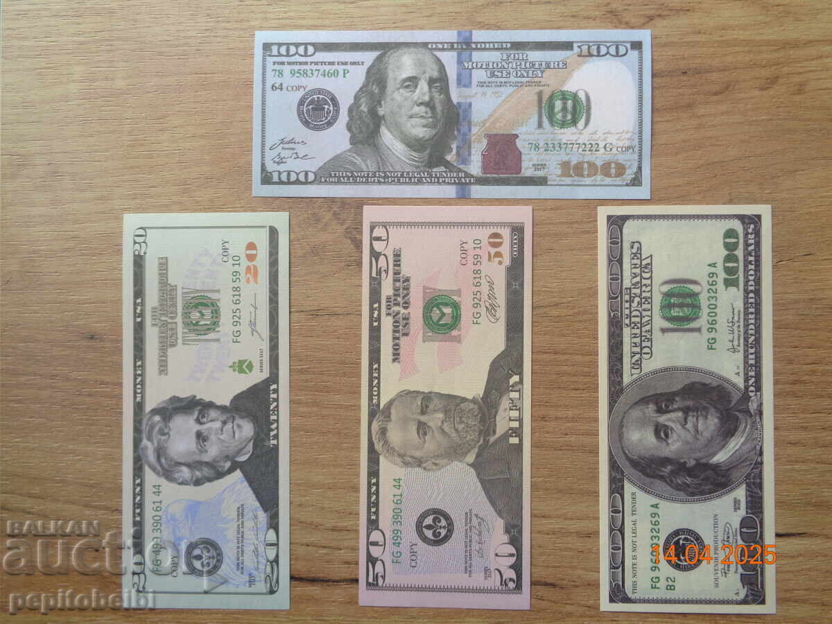 Lot US banknotes are Copies from the printing house