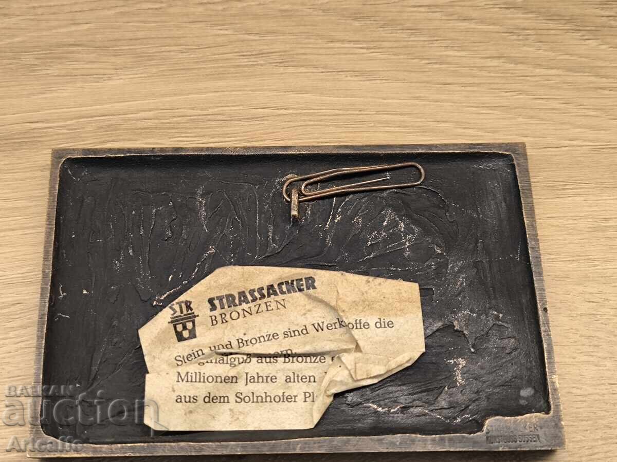 Decorative bronze plaque "Fossil of a prehistoric shrimp" - 5