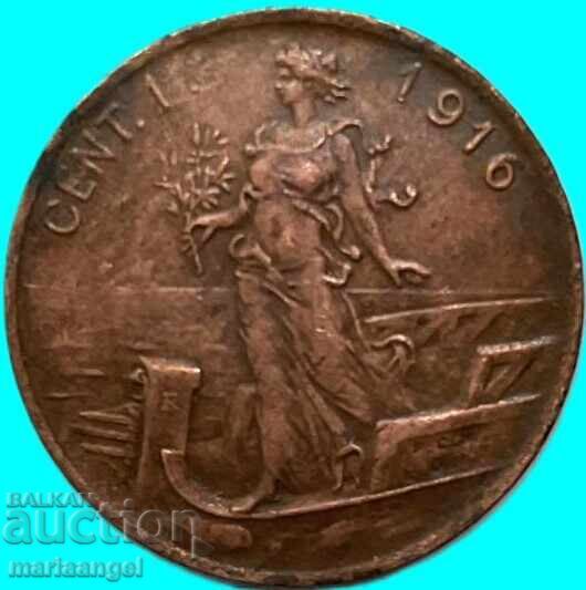 1 centesimo 1916 Italia Victor Emmanuel III 1869-1947 - 5