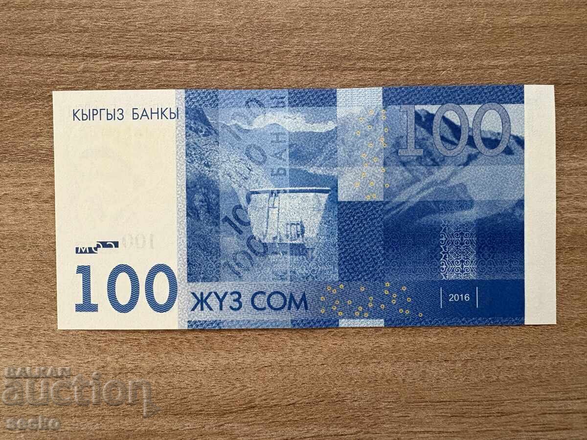 Kârgâzstan - 100 somi (2016) UNC cu preț € 4.80 | 9.39 BGN