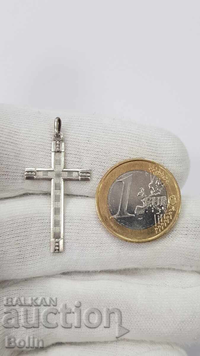Frumoasă cruce veche din argint - Europa - începutul secolului XX - 5