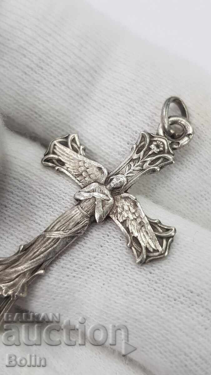 Unique silver cross with "Angel" - 1880 - 1900 - Europe with price € 85.00 | 166.25 BGN