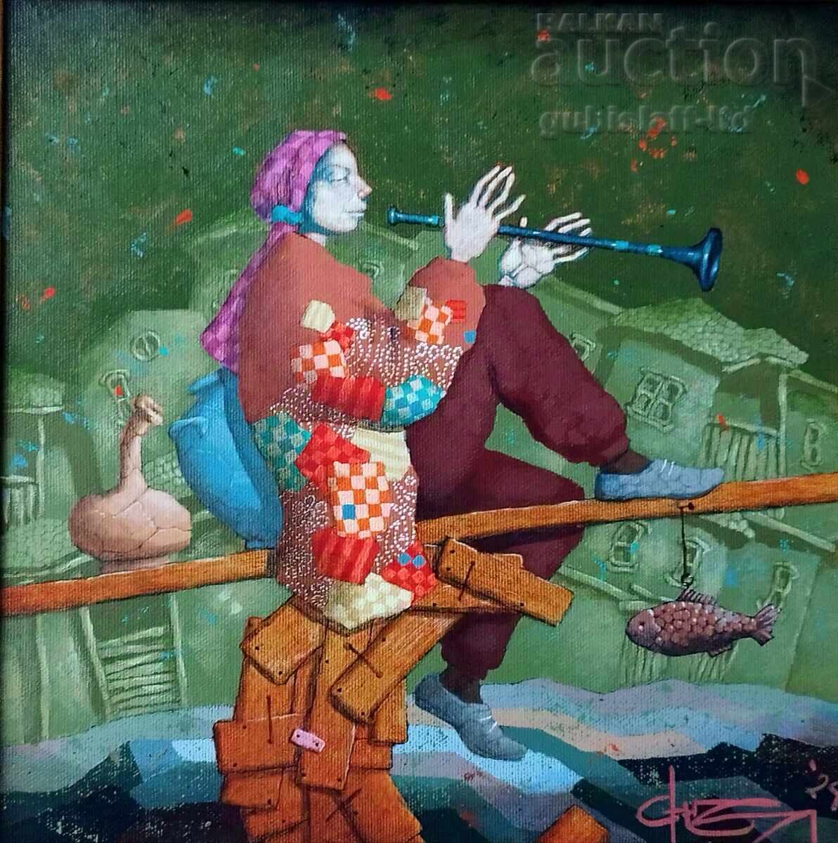 Painting "Evening Music", artist Angel Gerdzhikov, 2024 with price € 900.00 | 1760.25 BGN Painting "Evening Music", artist Angel Gerdzhikov, 2024 with price € 900.00 | 1760.25 BGN
