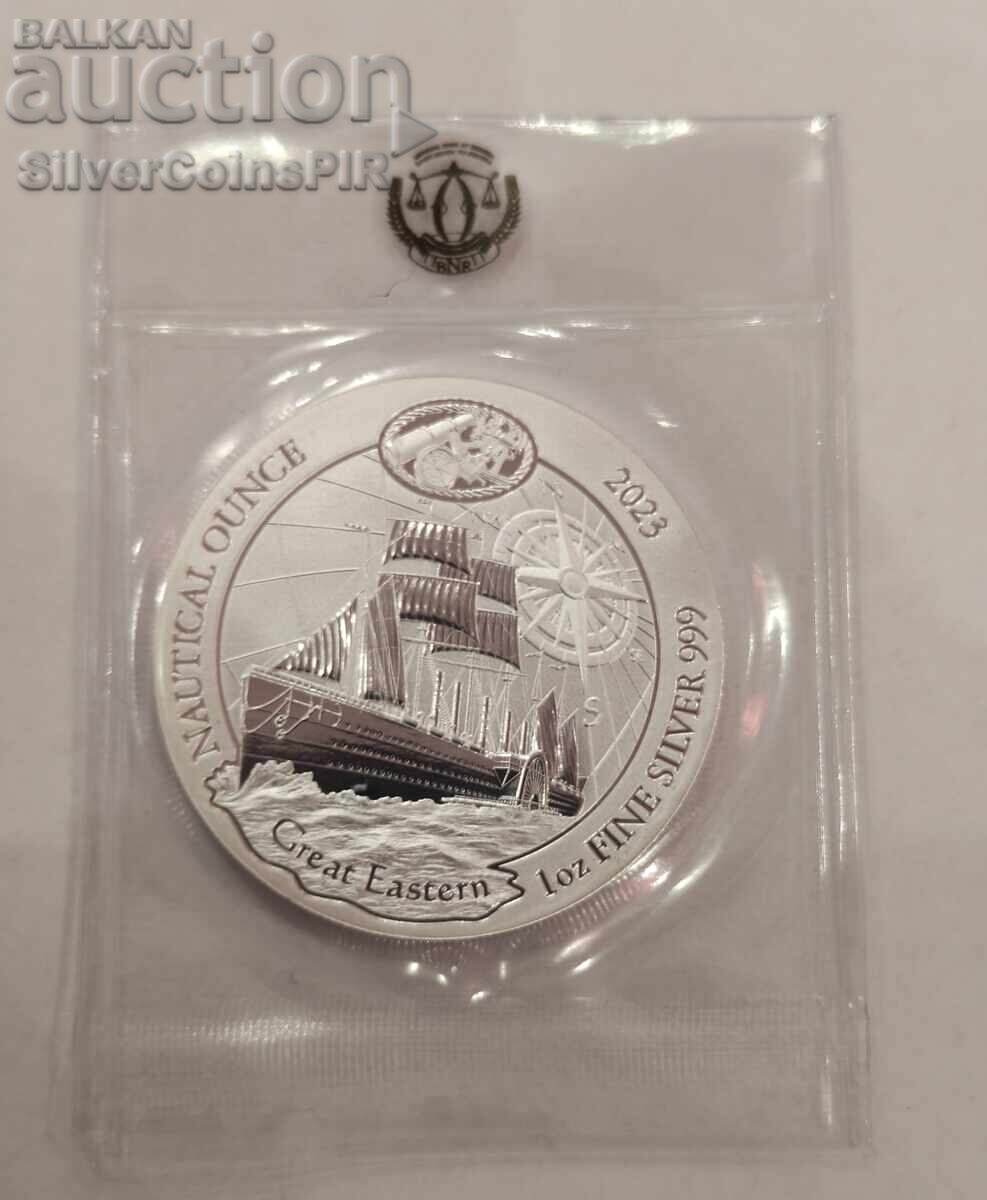 Licitație Argint 1 oz Navă Great Eastern 2023 Rwanda 50 Mirongo Licitație Argint 1 oz Navă Great Eastern 2023 Rwanda 50 Mirongo
