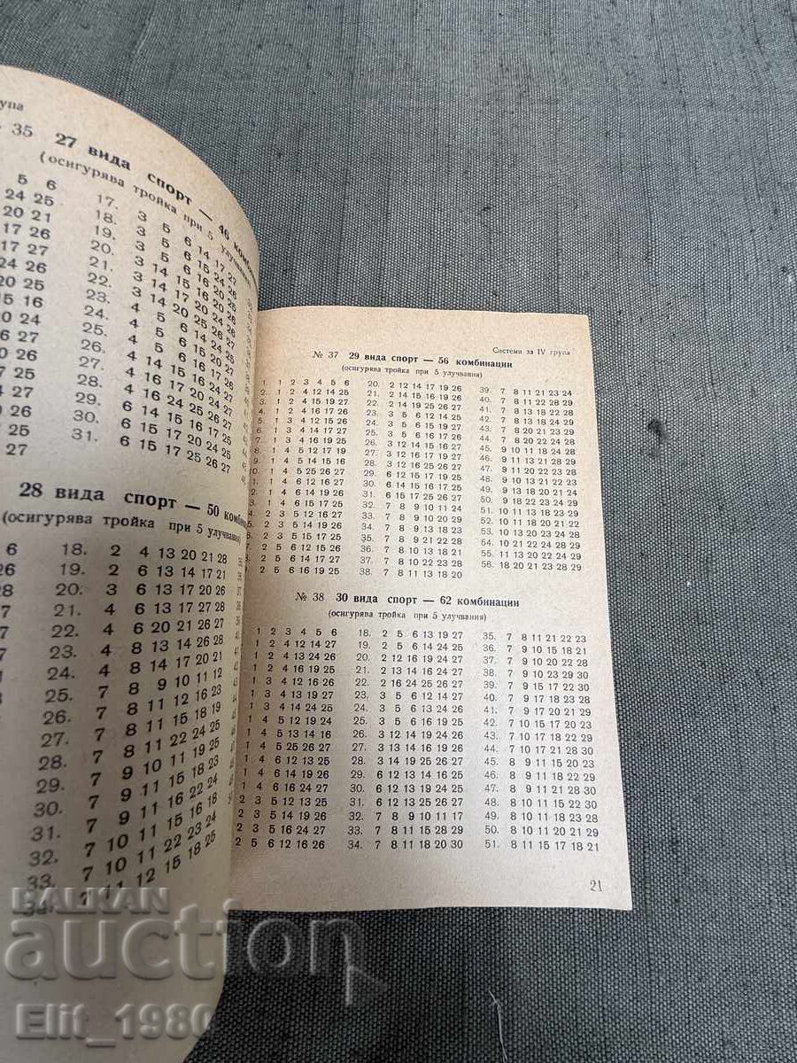 Sisteme și combinații la Loto cu preț € 5.00 | 9.78 BGN Sisteme și combinații la Loto cu preț € 5.00 | 9.78 BGN