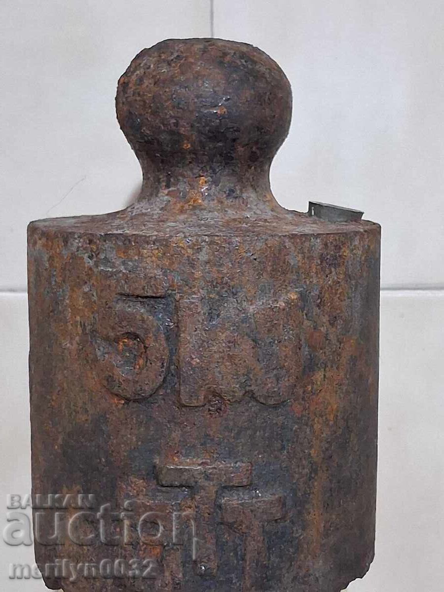 Greutate veche pentru cântar 5 kg, etalon de control - 7