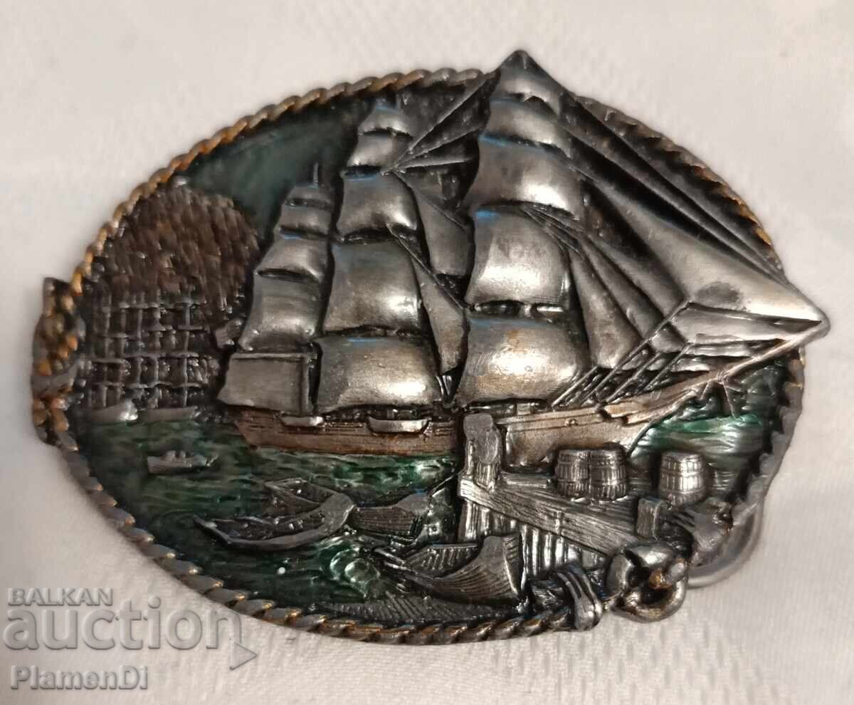 Vintage αμερικανική αγκράφα ζώνης Bergamot Brass Works με τιμή € 15.00 | 29.34 BGN