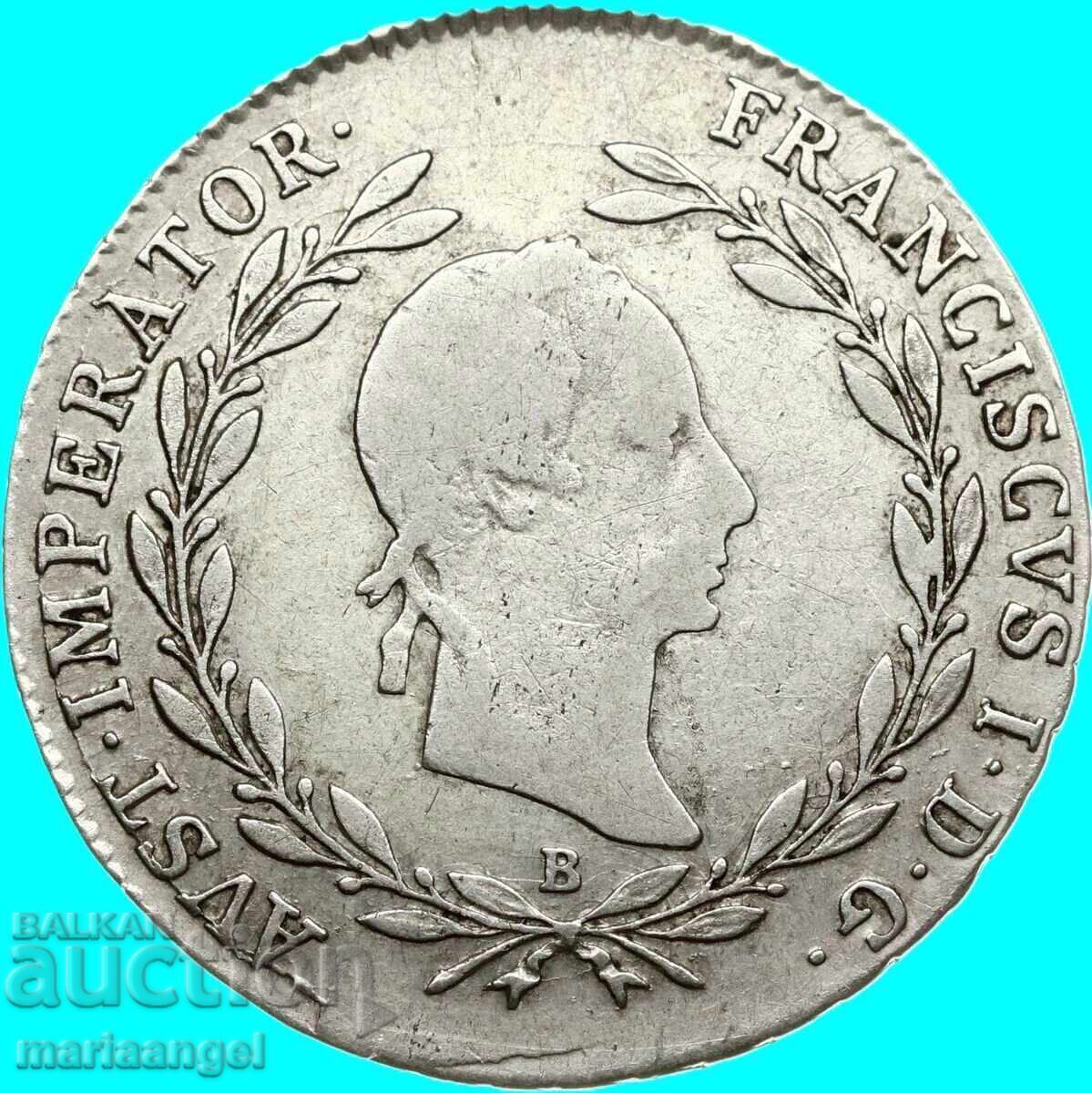 20 kreuzer 1830 Austria B - Kremnitz argint - 5