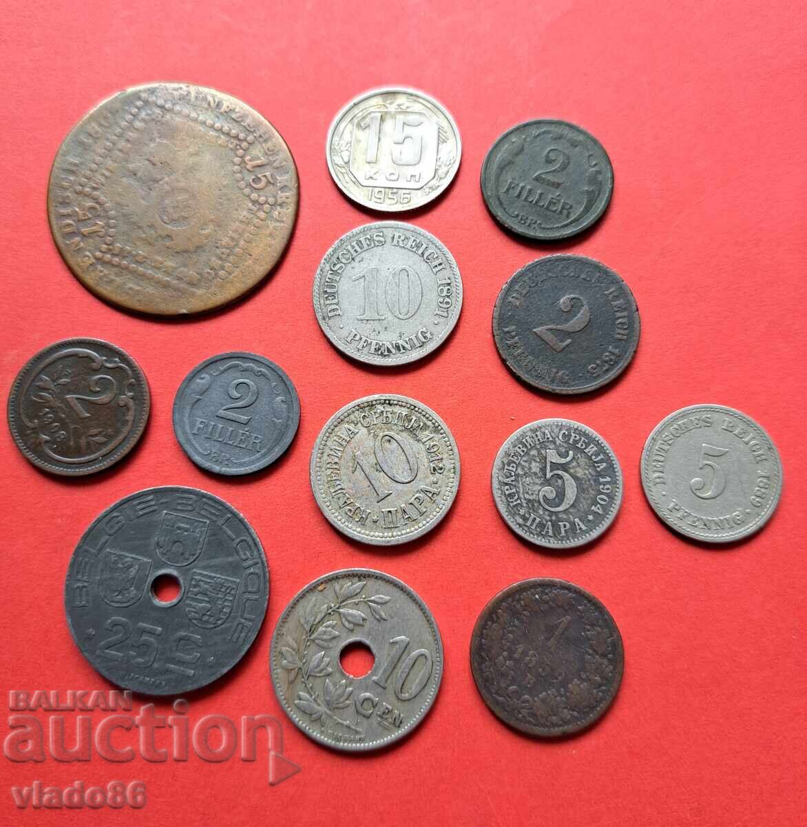 Lot de monede străine vechi din secolul al XIX-lea și al XX-lea