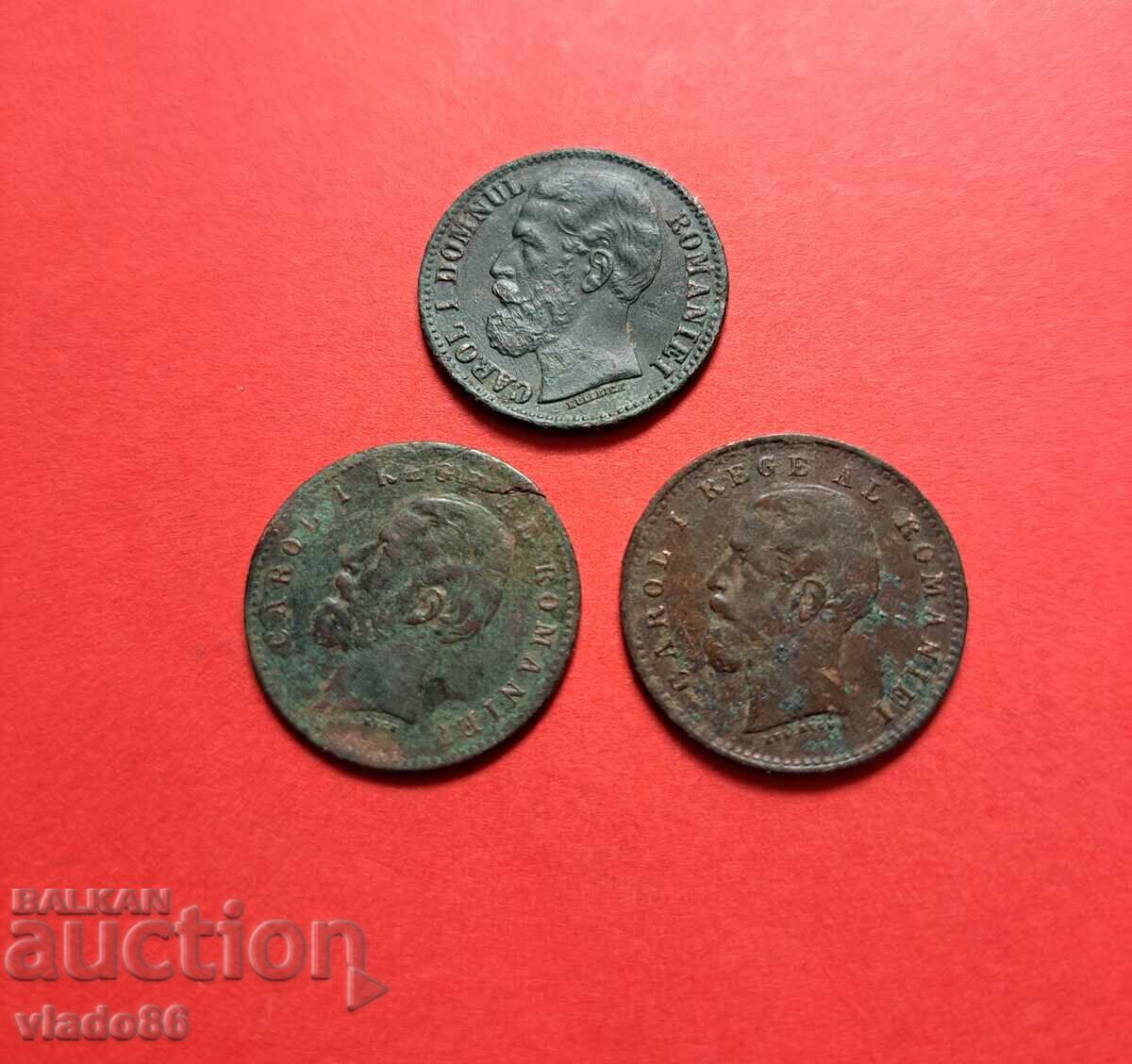 2 bani 1880, 1882 and 1900