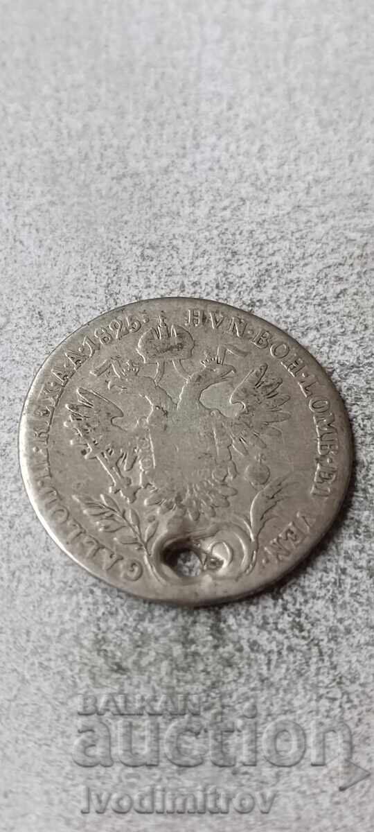 Австрийска империя 20 кройцера 1825 A Австрийска империя 20 кройцера 1825 A