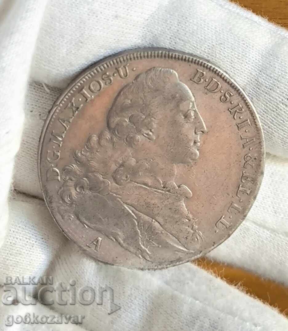 Livrarea Taler Bavaria 1775 Argint păstrat excelent! Livrarea Taler Bavaria 1775 Argint păstrat excelent!
