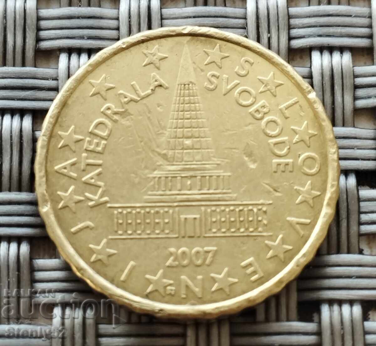 10 λεπτά του ευρώ, ΚΑΘΕΔΡΙΚΟΣ ΝΑΟΣ ΤΗΣ ΕΛΕΥΘΕΡΙΑΣ, Σλοβενία 2007