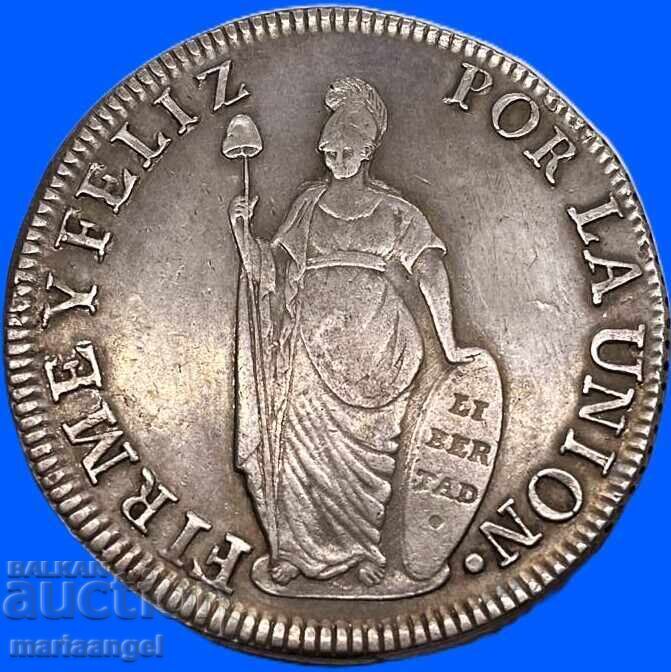8 Reales 1833 Περού Libertad 26,80g 39mm 903 καθαρότητα ασημιού - 7