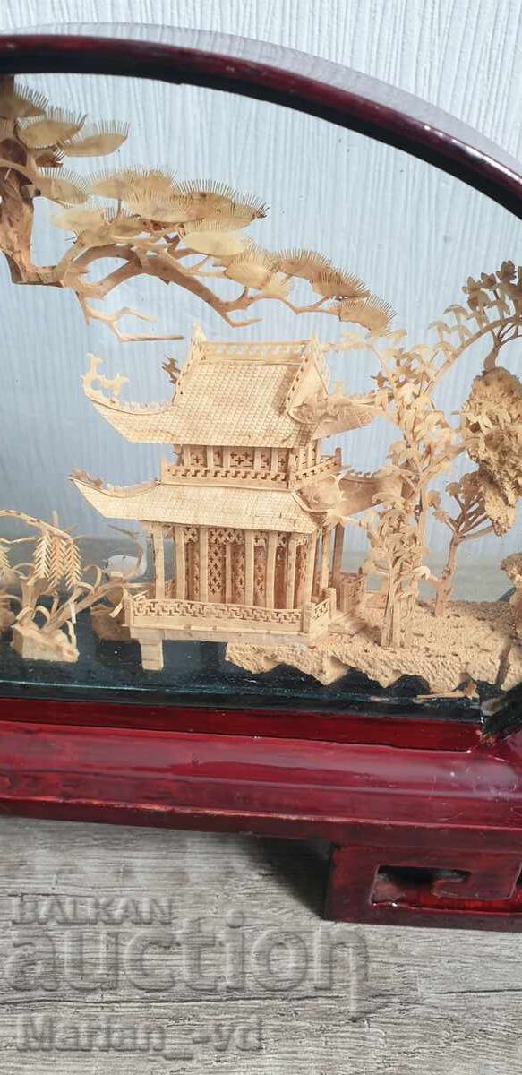 Chinese hand-carved cork pastoral diorama with price € 50.00 | 97.79 BGN