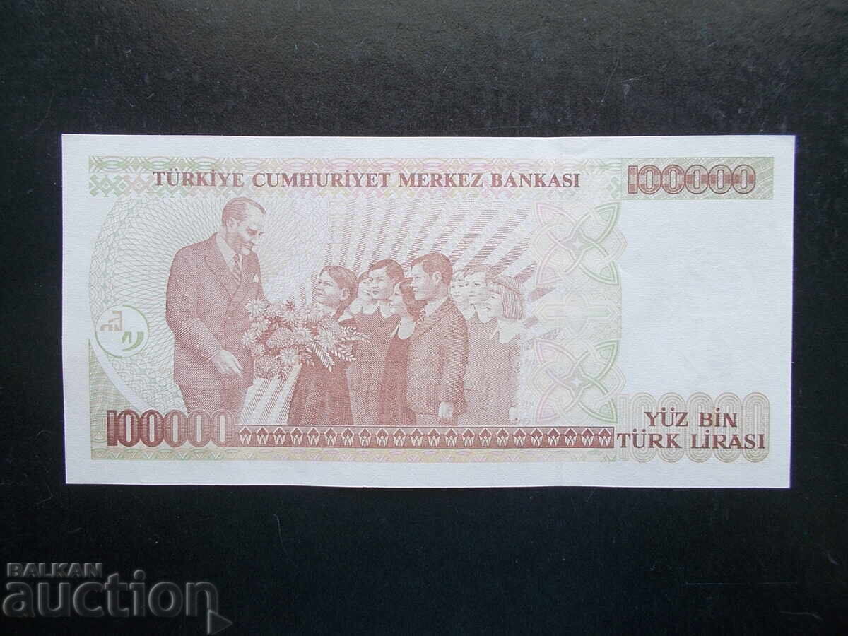 TURCIA, 100000 lire, 1996, aUNC cu preț € 1.99 | 3.89 BGN