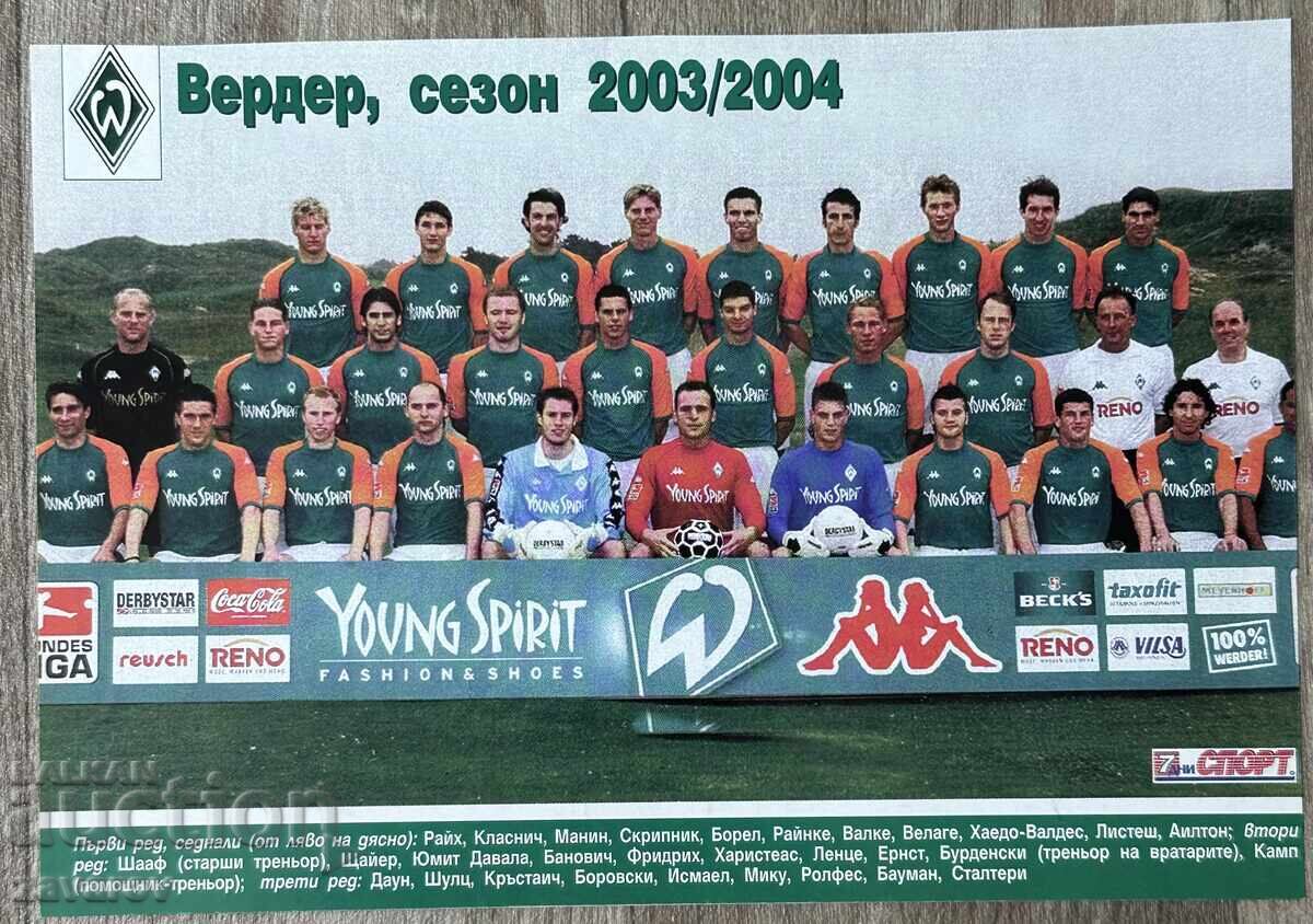 Werder Bremen 2003 Bundesliga Fotbal 7 zile sport