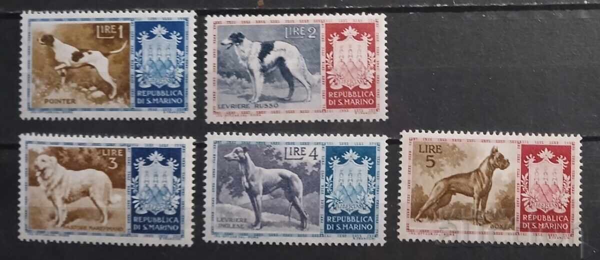 Сан Марино 1956 Фауна/Кучета MNH Сан Марино 1956 Фауна/Кучета MNH