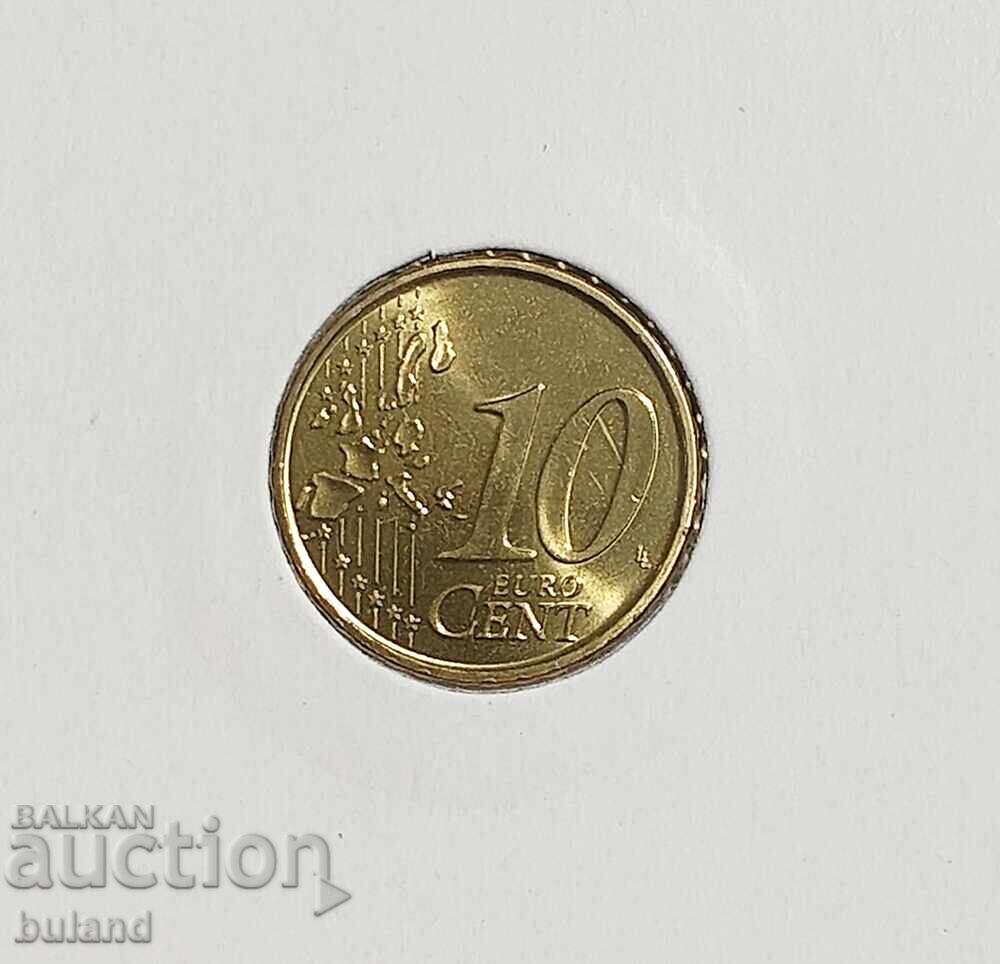 Spain UNC Euro Coin 10 Cents 2002 Euro Cent Spain with price € 1.50 | 2.93 BGN Spain UNC Euro Coin 10 Cents 2002 Euro Cent Spain with price € 1.50 | 2.93 BGN