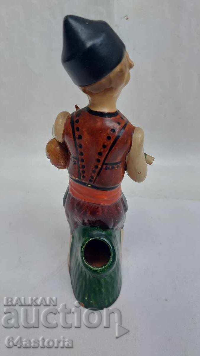Auction Ceramic figurine, bagpiper, folk costume, figure, Bulgarian Auction Ceramic figurine, bagpiper, folk costume, figure, Bulgarian