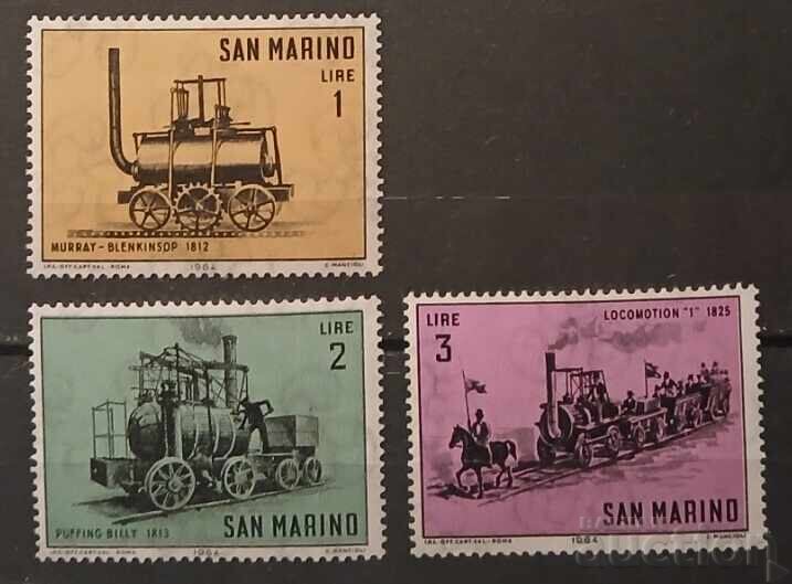 Сан Марино 1964 Локомотиви MNH