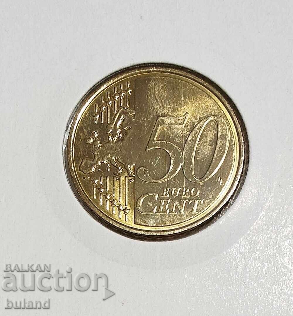 Licitație Malta UNC Monedă Euro 50 Cenți 2008 cu litera F Cent Euro