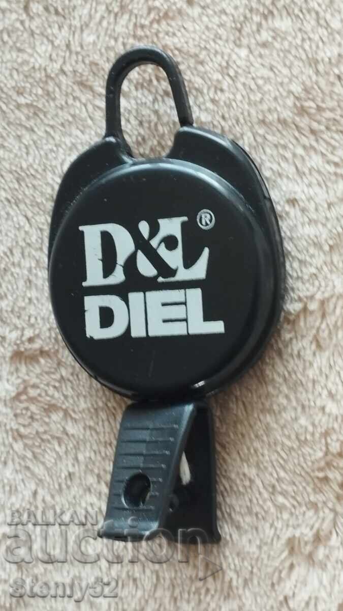 Badge reel with clip