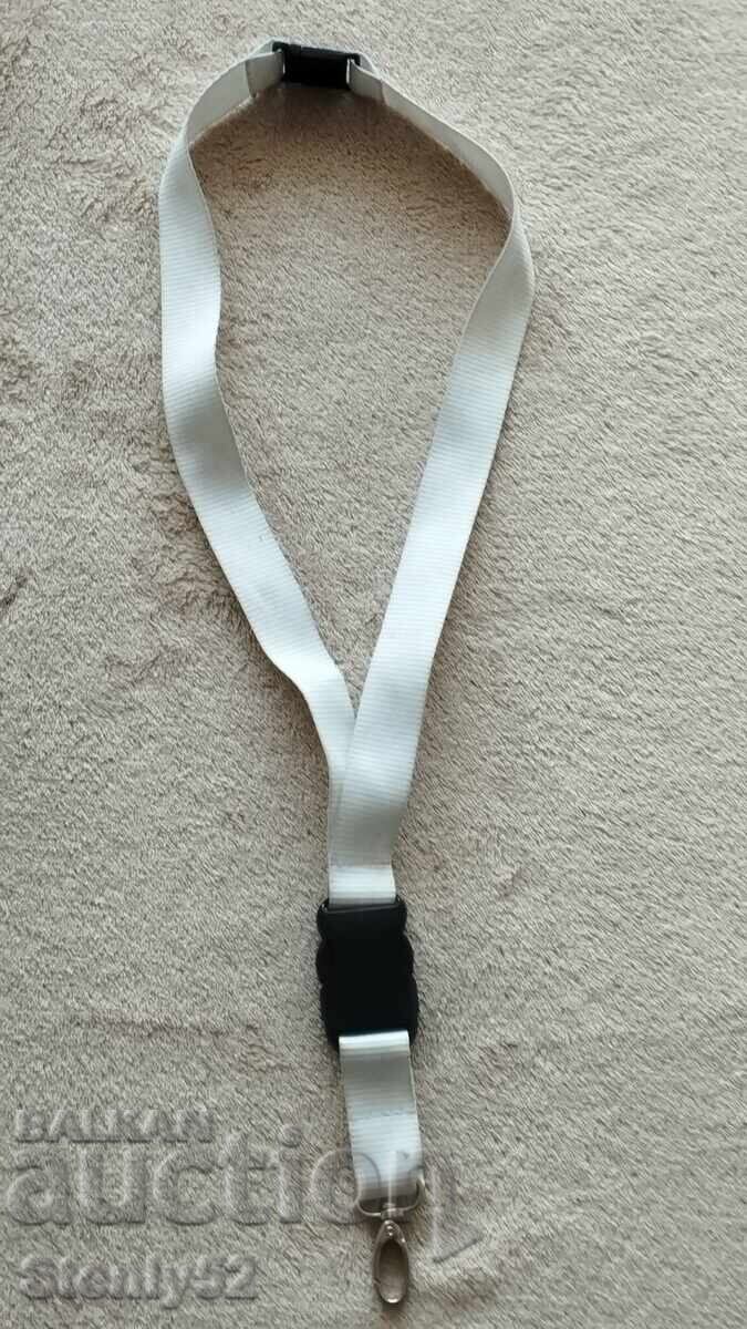 Badge lanyard with metal hook