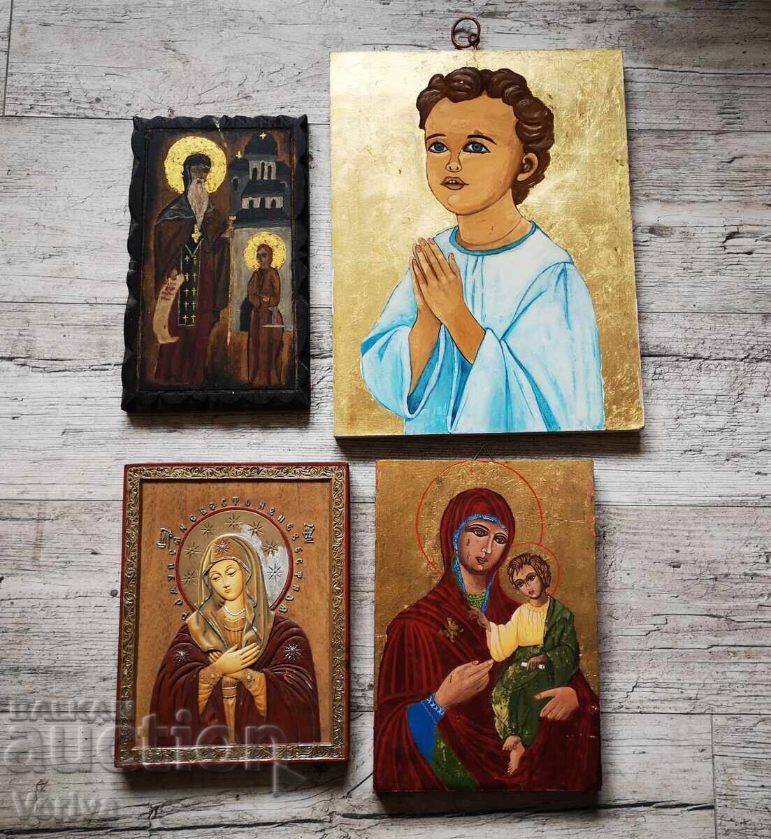 Lot de icoane cu Pruncul, Sfânta Fecioară, Sfântul Antonie