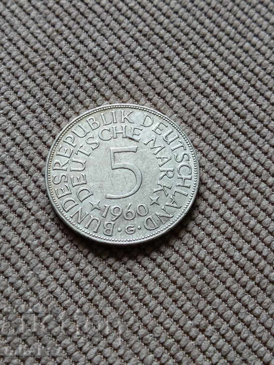 5 mărci 1960, Germania 5 mărci 1960, Germania