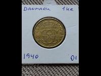 1 krone 1940, Denmark