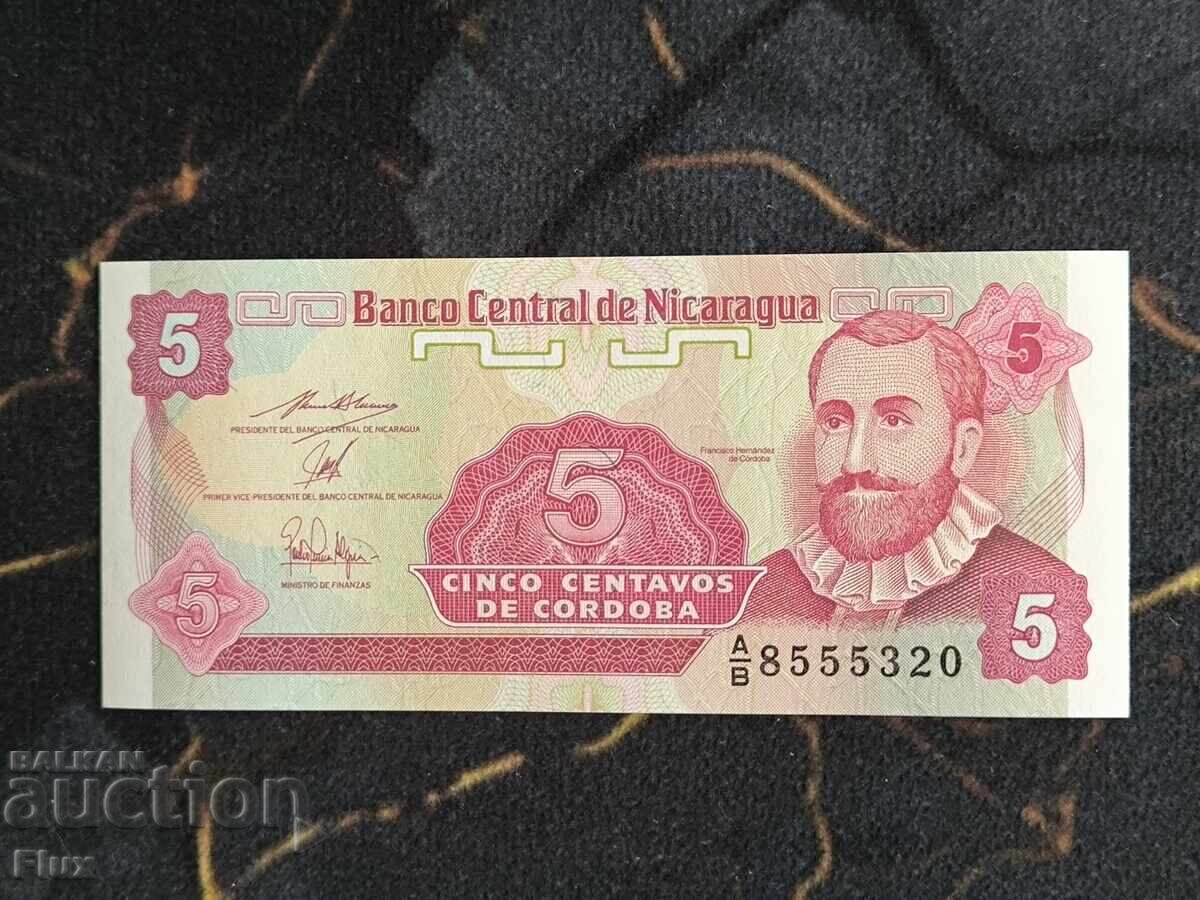 Banknote - Nicaragua - 5 Cordobas UNC | 1991