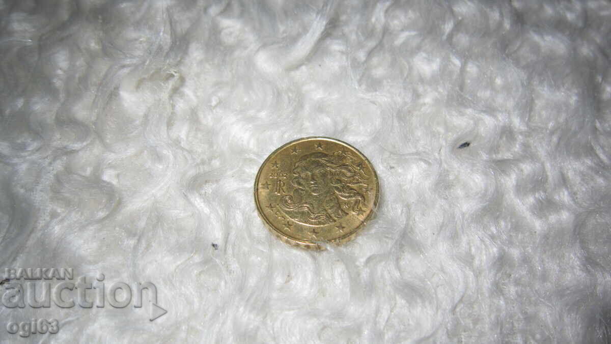 Auction  Lot of 10, 20, 50 cent, 1 and 2 Euro coins 2002 Italy