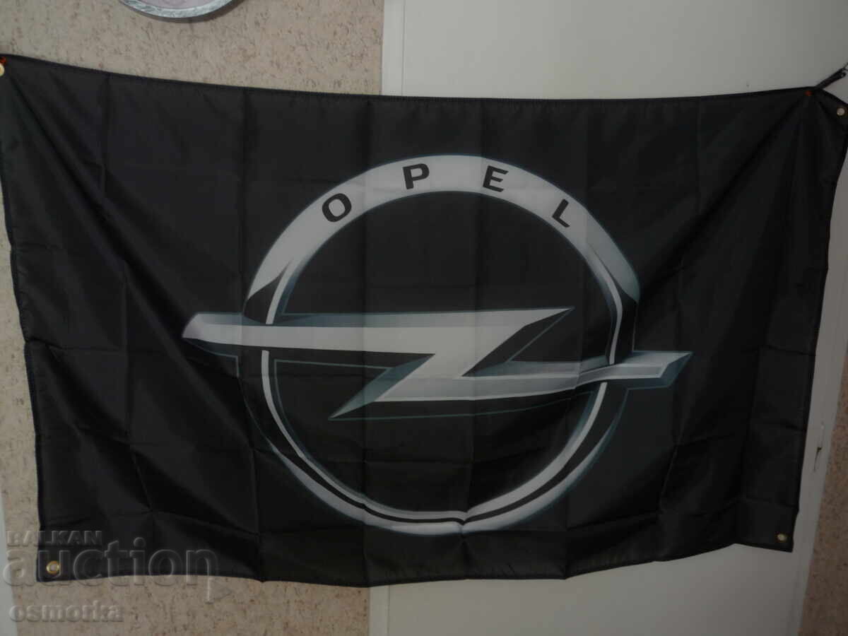 Opel Sign car banner emblem cars advertising black fan merchandise