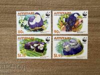 Aitutaki - Animale pe cale de dispariție - Lori albastru (2002) MNH