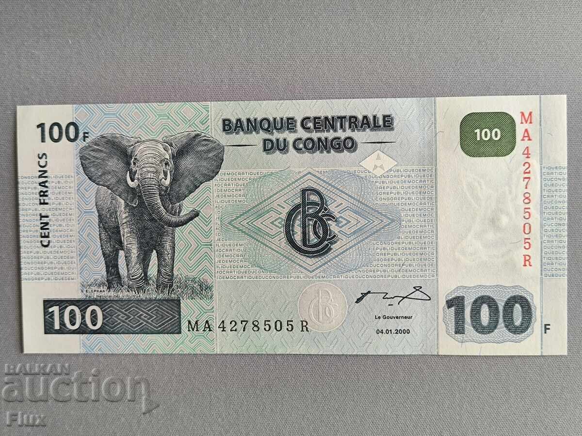 Банкнота - Конго - 100 франка UNC | 2000г. Банкнота - Конго - 100 франка UNC | 2000г.