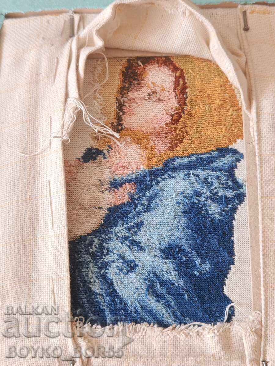 Δημοπρασία Vintage Γκομπλέν Παναγία με το Θείο Βρέφος σε Κορνίζα Δημοπρασία Vintage Γκομπλέν Παναγία με το Θείο Βρέφος σε Κορνίζα